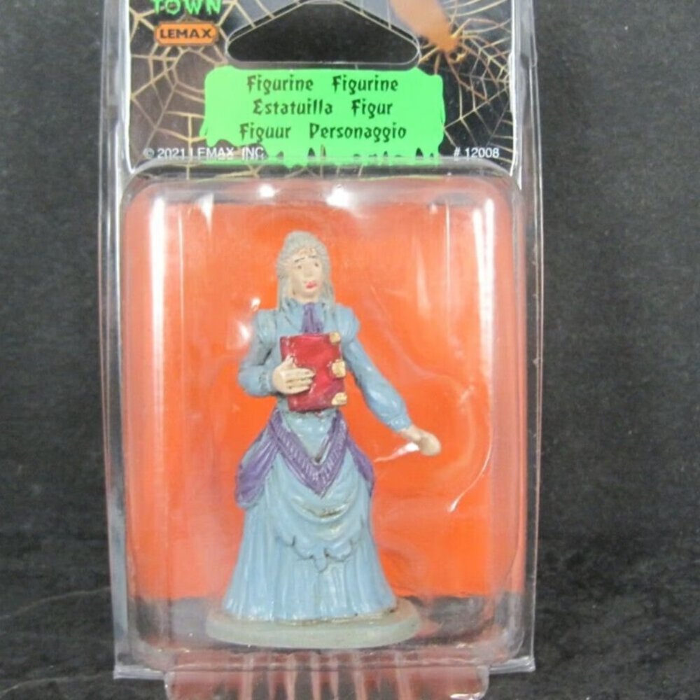 Lemax Spooky Town Miss Terry The Bookstore Owner 12008 NEW